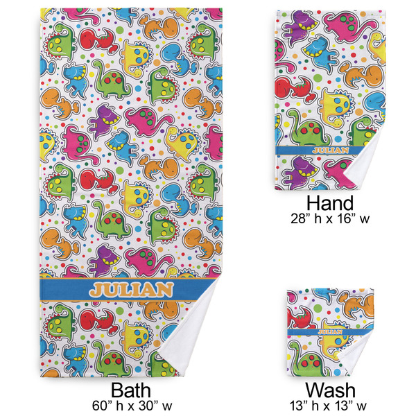 Dinosaur Print Bath Towel Sets - 3-piece - Approval