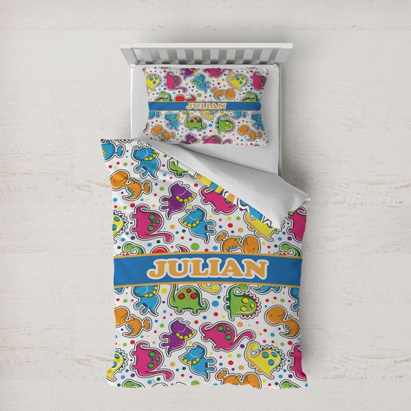 Custom Dinosaur Print Duvet Cover Set - Twin XL (Personalized)