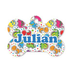 Dinosaur Print Bone Shaped Dog ID Tag - Small (Personalized)
