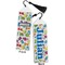 Dinosaur Print Bookmark with tassel - Front and Back