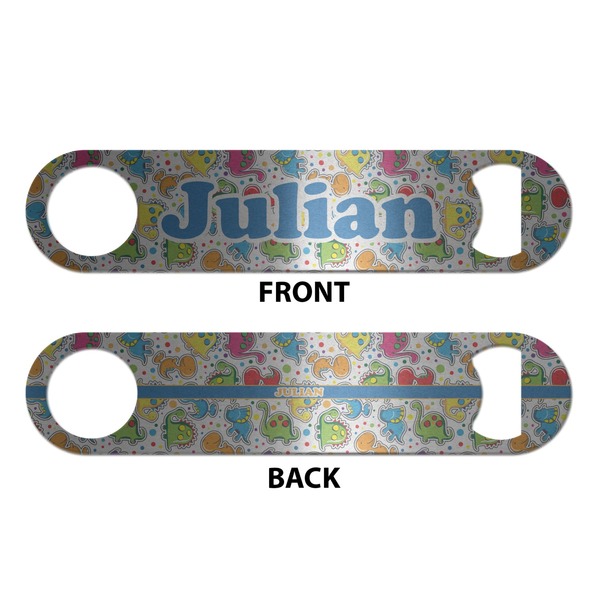 Dinosaur Print Bottle Opener - Front & Back