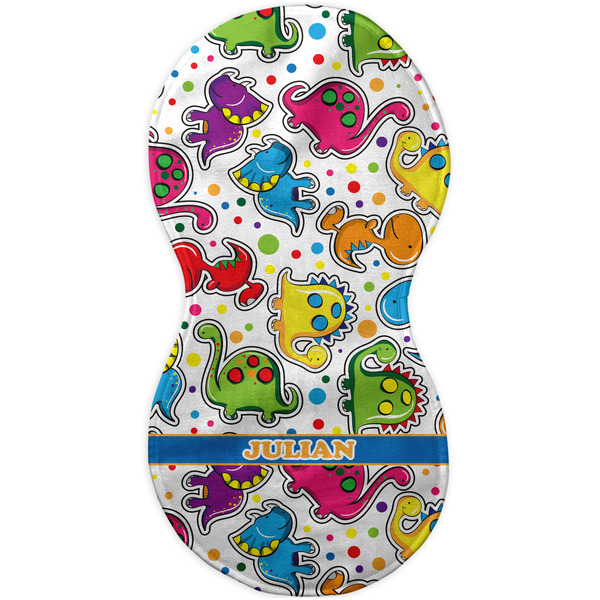 Dinosaur Print Burp Peanut Shaped Flat