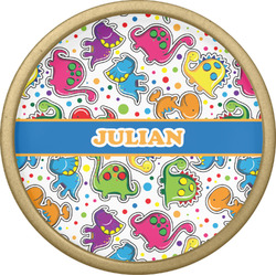 Dinosaur Print Cabinet Knob - Gold (Personalized)