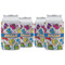Dinosaur Print Can Cooler (12 oz) - Set of 4 w/ Name or Text