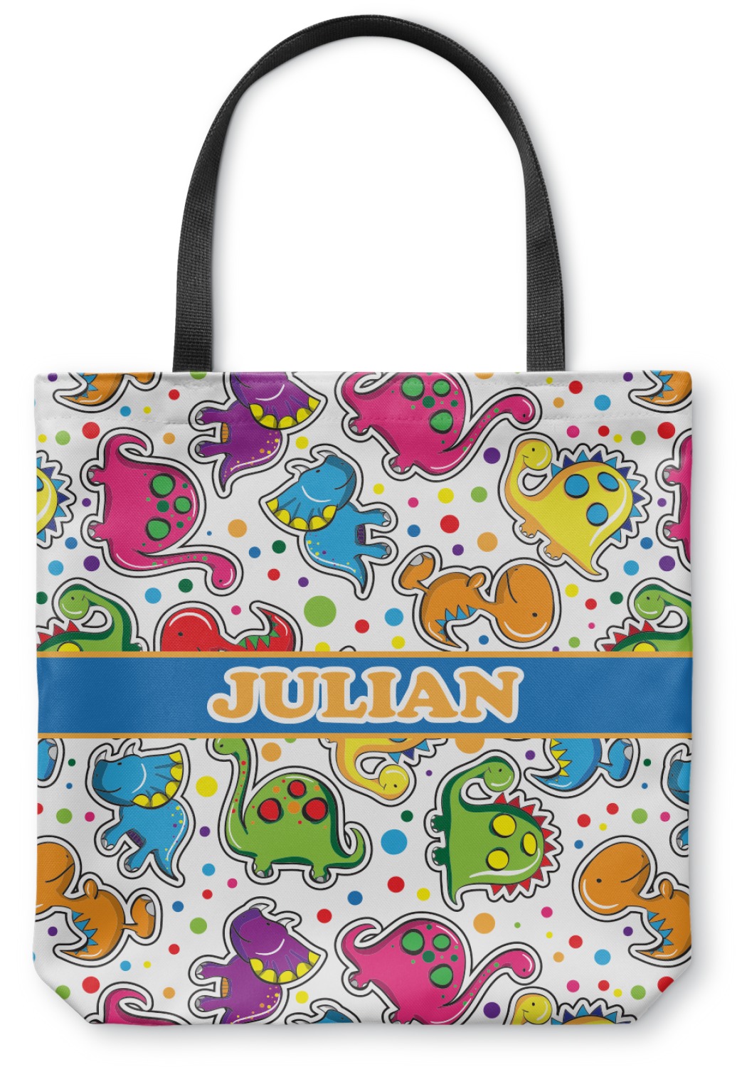 Dinosaur Print Canvas Tote Bag (Personalized) - YouCustomizeIt