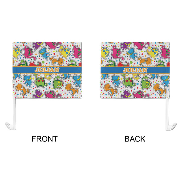 Dinosaur Print Car Flag - Large - APPROVAL