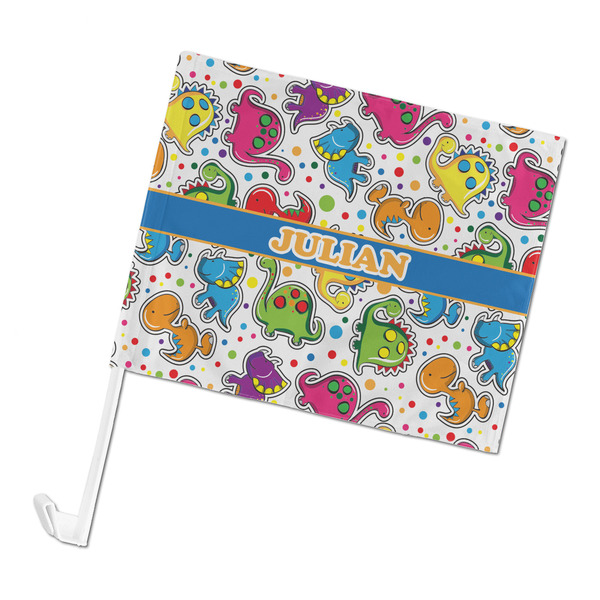 Custom Dinosaur Print Car Flag - Large (Personalized)