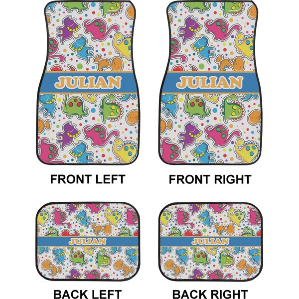 Dinosaur Print Car Floor Mats Set (2F + 2B)