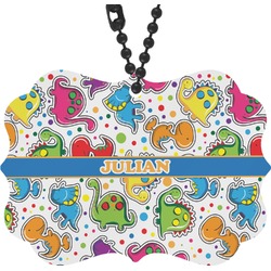 Dinosaur Print Rear View Mirror Charm (Personalized)