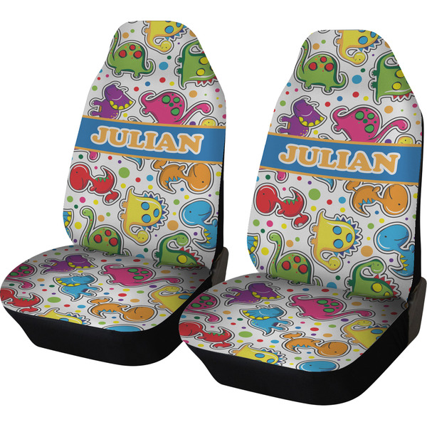 Custom Dinosaur Print Car Seat Covers (Set of Two) (Personalized)