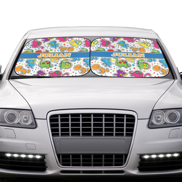 Dinosaur Print Car Sun Shades - IN CONTEXT