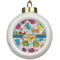 Dinosaur Print Ceramic Ball Ornament (Personalized)