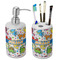 Dinosaur Print Ceramic Bathroom Accessories Set (Personalized)