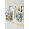 Dinosaur Print Ceramic Bathroom Accessories - LIFESTYLE (toothbrush holder & soap dispenser)