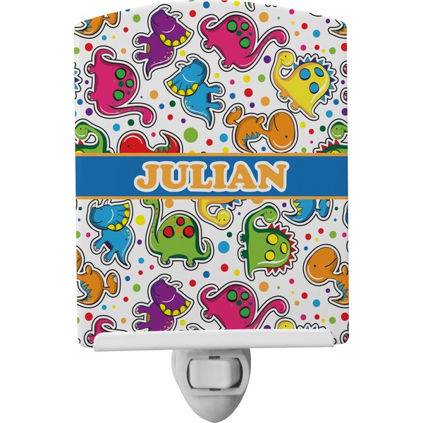 Custom Dinosaur Print Ceramic Night Light (Personalized)