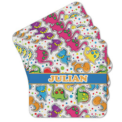 Dinosaur Print Cork Coaster - Set of 4 w/ Name or Text
