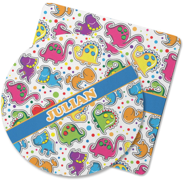 Custom Dinosaur Print Rubber Backed Coaster (Personalized)