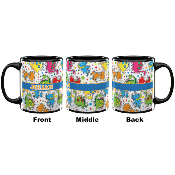 Dinosaur Print Coffee Mug - 11 oz - Black APPROVAL