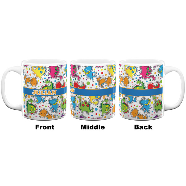 Dinosaur Print Coffee Mug - 11 oz - White APPROVAL