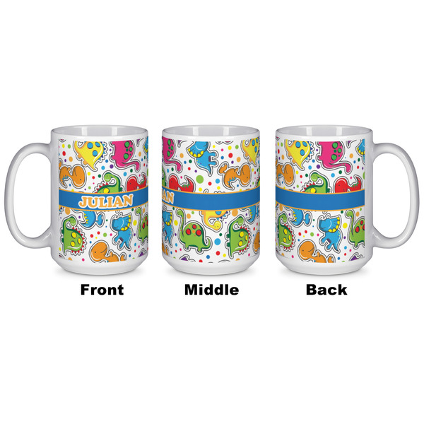 Dinosaur Print Coffee Mug - 15 oz - White APPROVAL