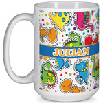 Dinosaur Print 15 Oz Coffee Mug - White (Personalized)