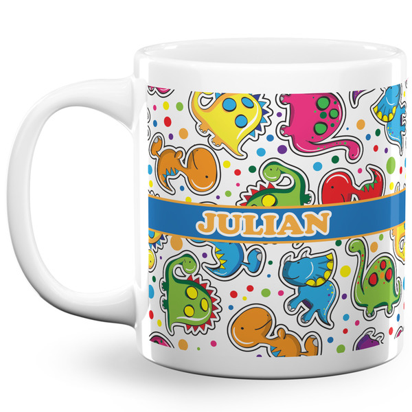 Dinosaur Print Coffee Mug - 20 oz - White