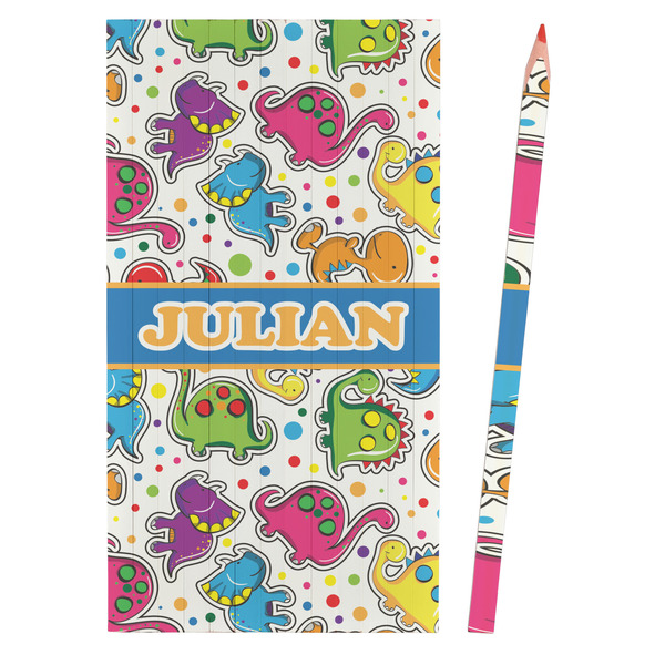 Dinosaur Print Colored Pencils - Front View