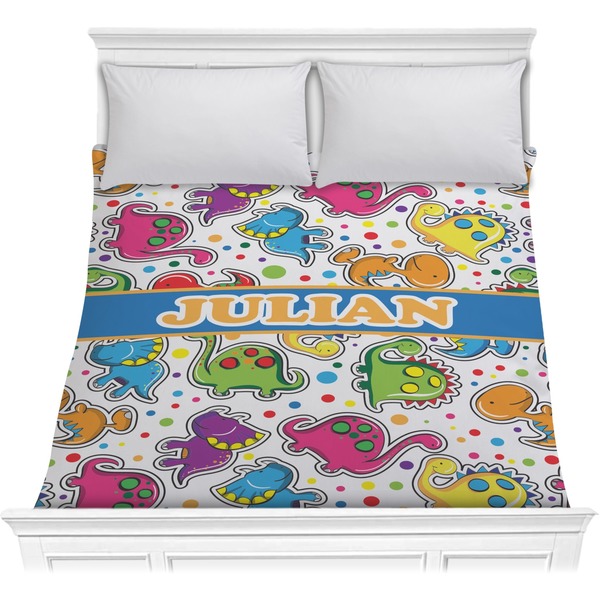 Custom Dinosaur Print Comforter - Full / Queen (Personalized)