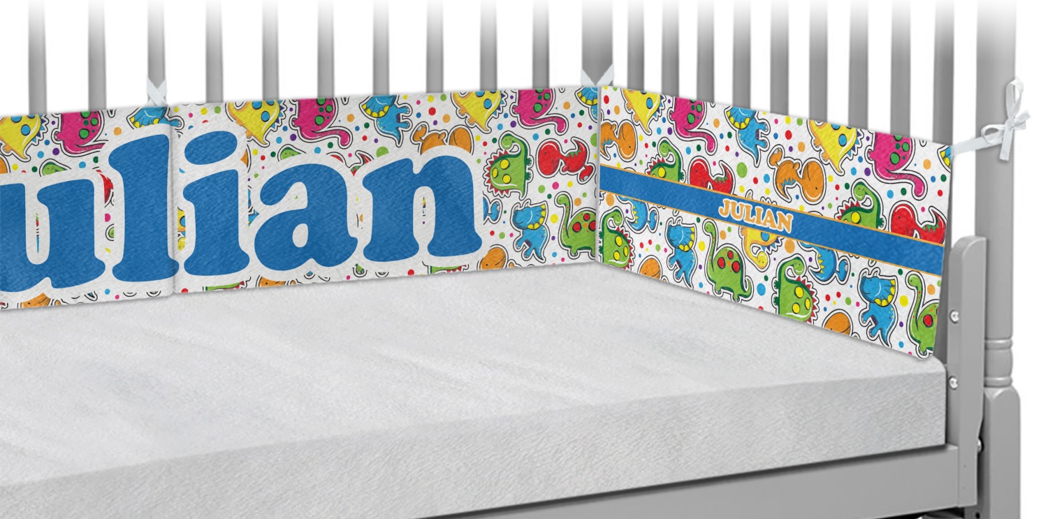 Dinosaur Print Crib Bumper Pads (Personalized) YouCustomizeIt
