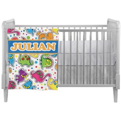 Dinosaur Print Crib Comforter / Quilt (Personalized)
