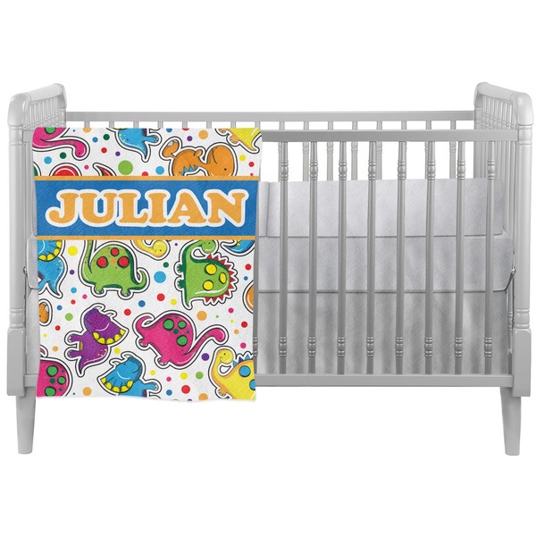 Custom Dinosaur Print Crib Comforter / Quilt (Personalized)