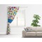 Dinosaur Print Curtain With Window and Rod - in Room Matching Pillow