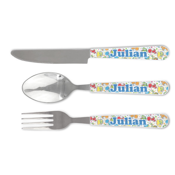 Custom Dinosaur Print Cutlery Set (Personalized)