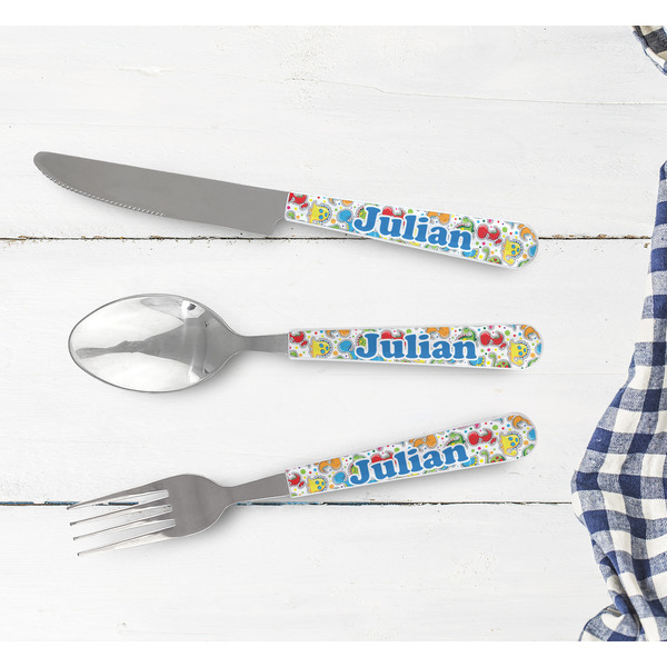 Dinosaur Print Cutlery Set - w/ PLATE
