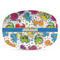 Dinosaur Print Plastic Platter - Microwave & Oven Safe Composite Polymer (Personalized)