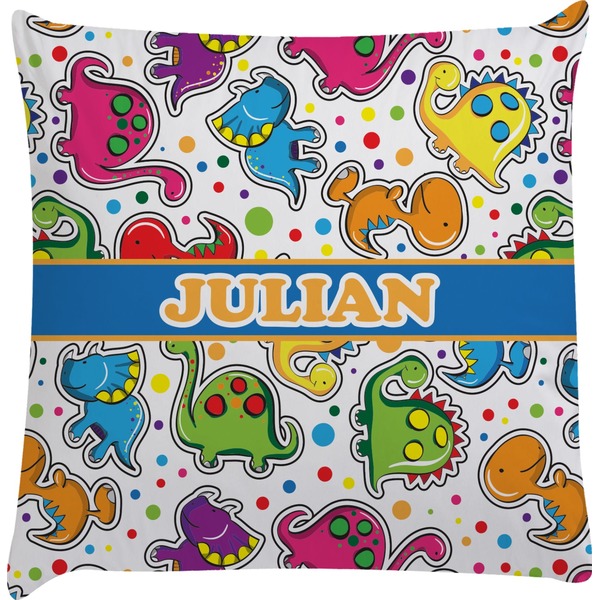Custom Dinosaur Print Decorative Pillow Case (Personalized)