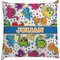 Dinosaur Print Decorative Pillow Case (Personalized)