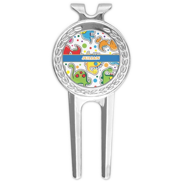 Custom Dinosaur Print Golf Divot Tool & Ball Marker (Personalized)