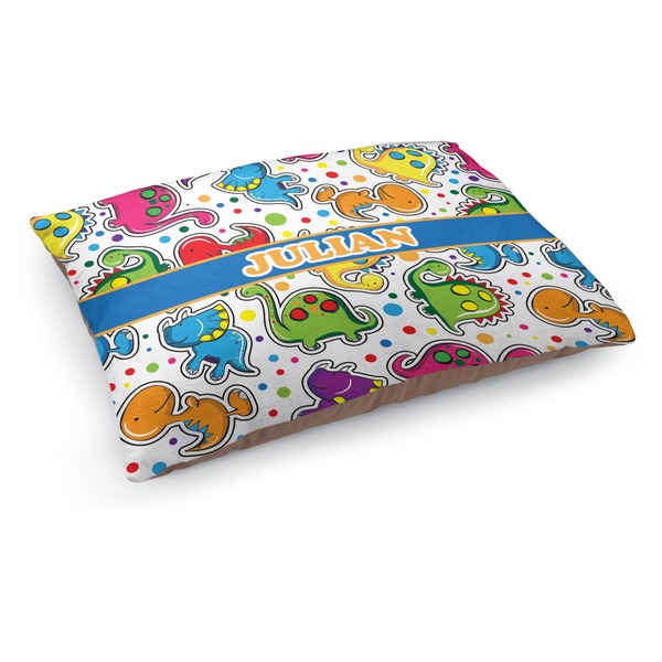 Custom Dinosaur Print Dog Bed - Medium w/ Name or Text