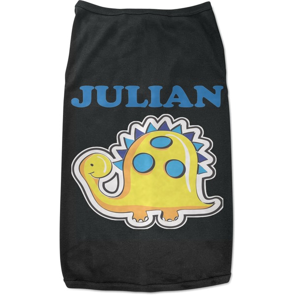Custom Dinosaur Print Black Pet Shirt - M (Personalized)