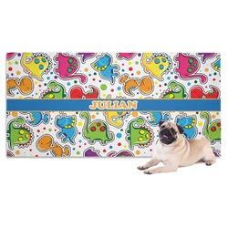 Dinosaur Print Dog Towel (Personalized)