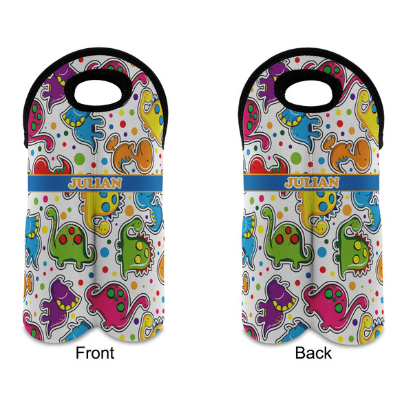 Dinosaur Print Double Wine Tote - APPROVAL (new)