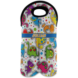 Dinosaur Print Wine Tote Bag (2 Bottles) (Personalized)