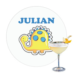 Dinosaur Print Printed Drink Topper - 3.25" (Personalized)