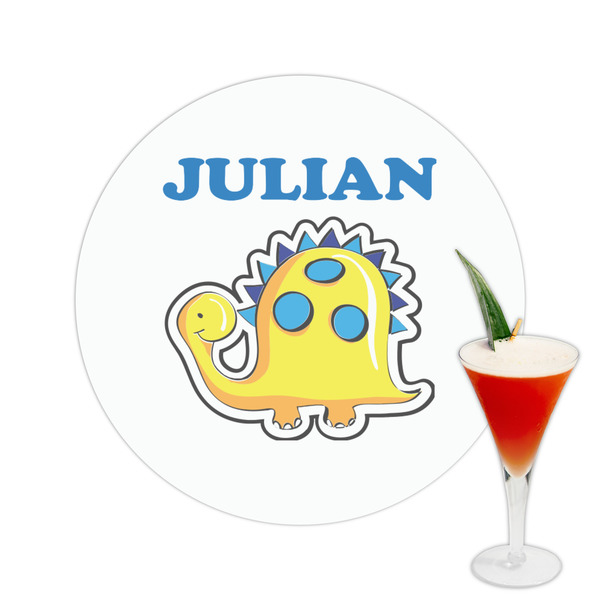 Custom Dinosaur Print Printed Drink Topper -  2.5" (Personalized)