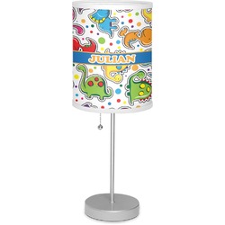 Dinosaur Print 7" Drum Lamp with Shade Polyester (Personalized)