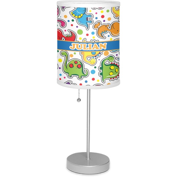 Custom Dinosaur Print Lamp with Drum Shade (Personalized)