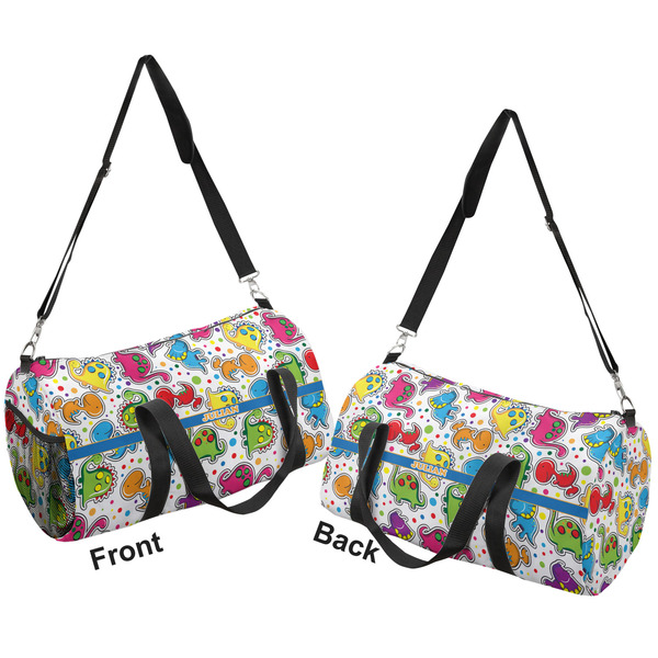 Dinosaur Print Duffle bag large front and back sides