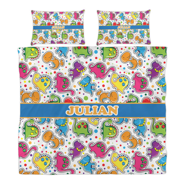 Dinosaur Print Duvet Cover Set - King - Alt Approval