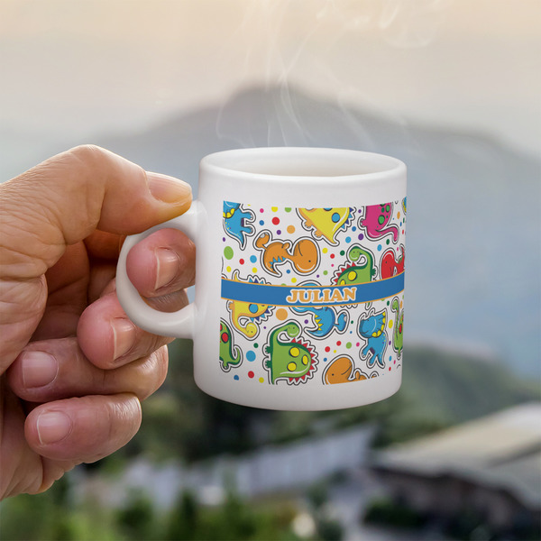 Custom Dinosaur Print Single Shot Espresso Cup - Single (Personalized)